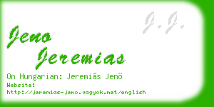 jeno jeremias business card